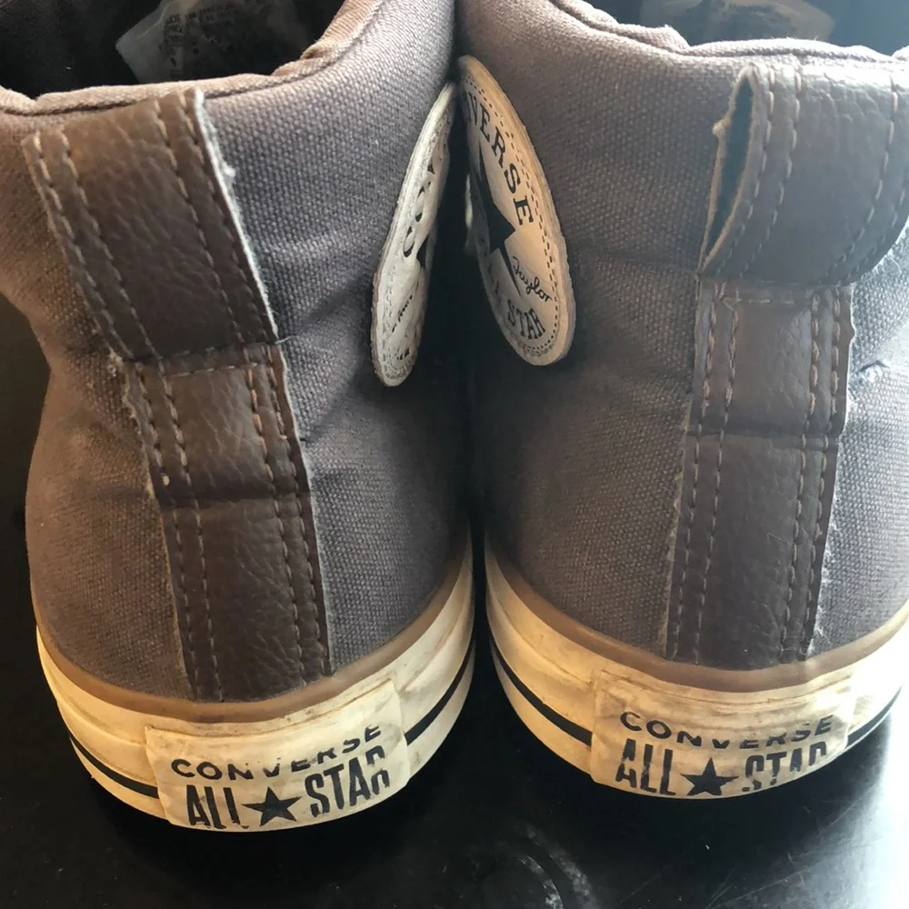 Converse dark gray All Star high tops size 9